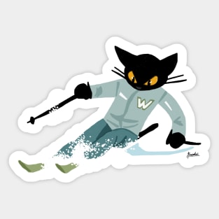 Skiing Sticker